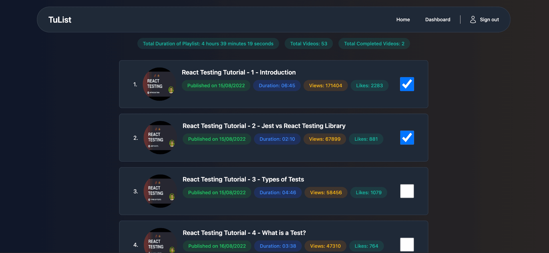 TuList Demo